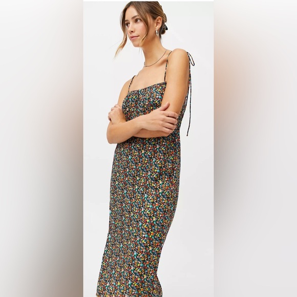 Motel Lotie tie shoulder midi dress. - Picture 3 of 10